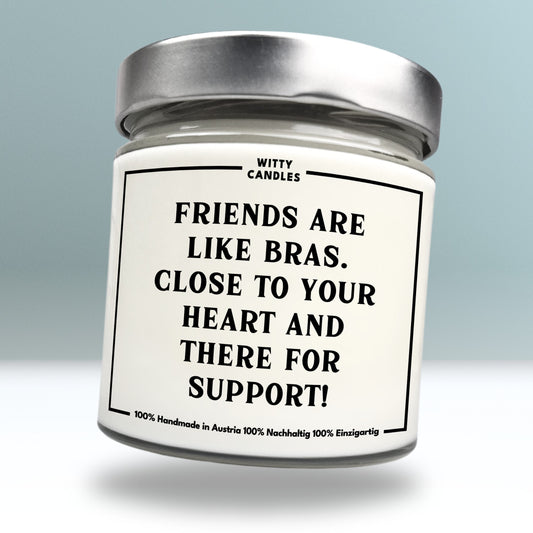 "Friends are like bras. close to your heart and there for support!"