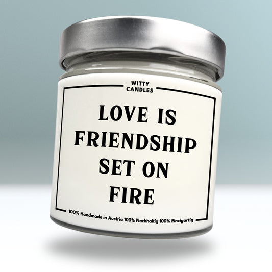 "Love is friendship set on fire."